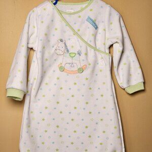 Y2K Carter’s Baby Sleep Sack Star Print Rocking Horse 0–9 Month Fleece 2000s EUC